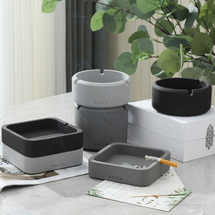 Creative Nordic Style Cement Ashtray B&B Hotel Coffee Living Room Large Capacity Office Cigarette Dish Personalized Wholesale