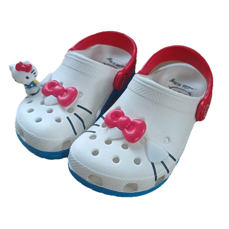 Red Red Hole Shoes nuevo estilo de dibujos animados para hombres y mujeres Kitty antideslizante para usar lindas zapatillas de playa fabricantes de zapatos de playa Eva image 5