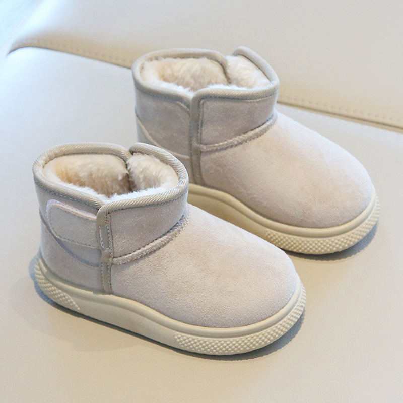 子供用スノーブーツ 2025 冬の新スタイル男の子ショートブーツプラスベルベット厚みのある女の子の綿のブーツ暖かいベビー綿の靴|undefined