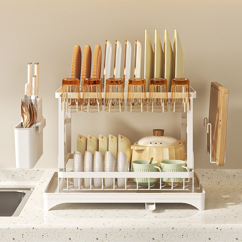 Rejilla para platos de cocina transfronteriza Rejilla para escurrir para platos, palillos domésticos, cuchara, cuchillo y tenedor, rejilla de almacenamiento, encimera, rejilla para secar