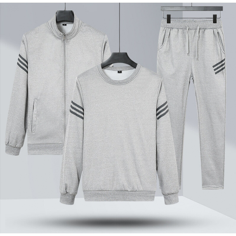 Primavera y otoño nuevos trajes deportivos para correr hombres cardigans pantalones largos de tres piezas set set set set de mediana edad set casual