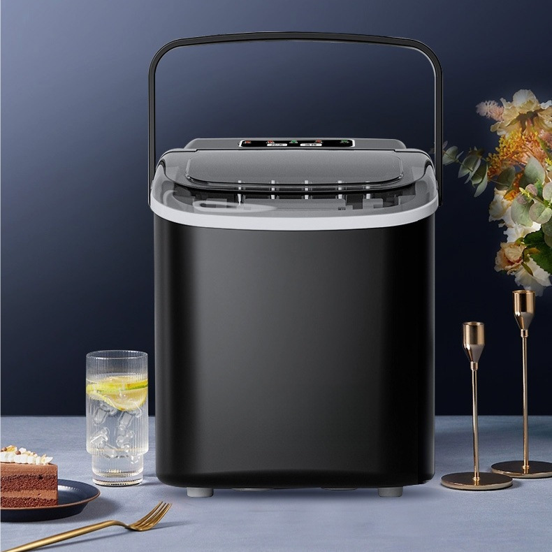 New Model of Ice Making Machine, Small Household 15kg Smart Mini Outdoor Fully Automatic Round Ice Cube Making Machine for Dormitory Students