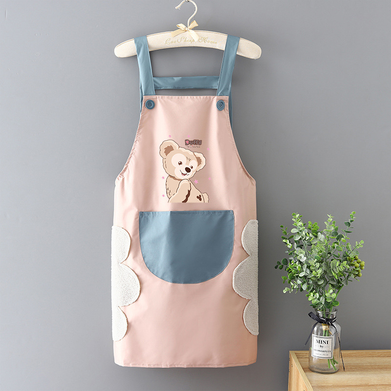 Alça para limpeza de mãos à prova d'água Duffy Bear couro rosa azul bolso