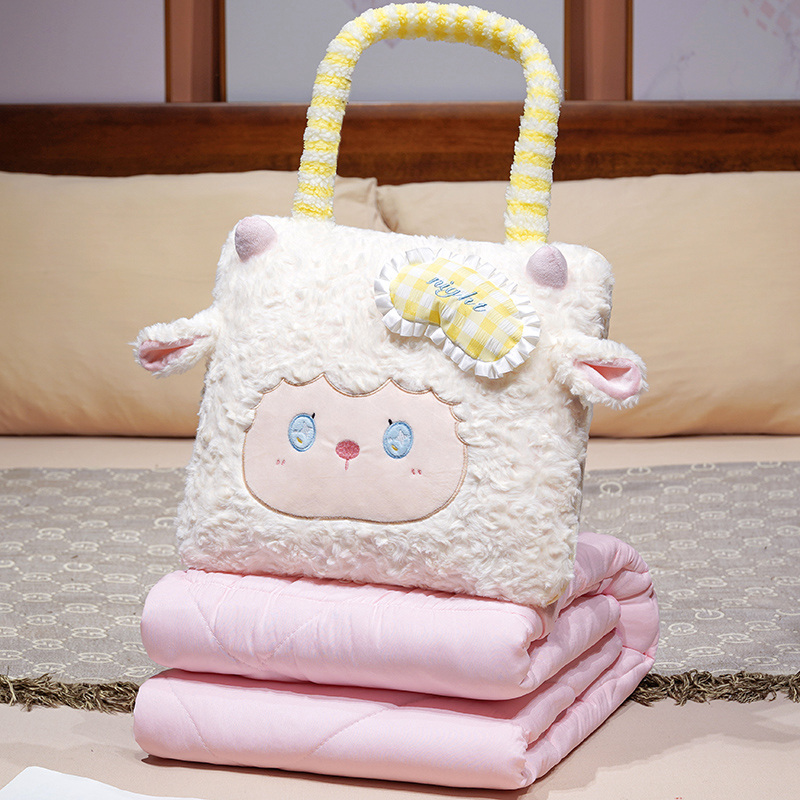 Cojín Manta Dos en Uno para Coche de Peluche, para Oficina y Coche