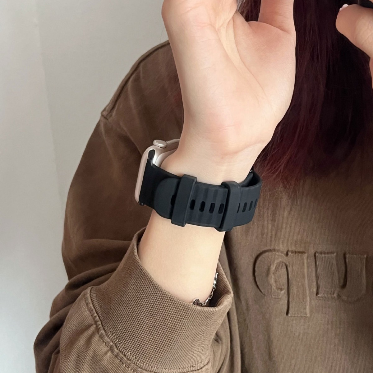 Adecuado para Apple Watch s8 correa de silicona de sentido avanzado nuevo iwatch10seultra9 creativo persianas SE