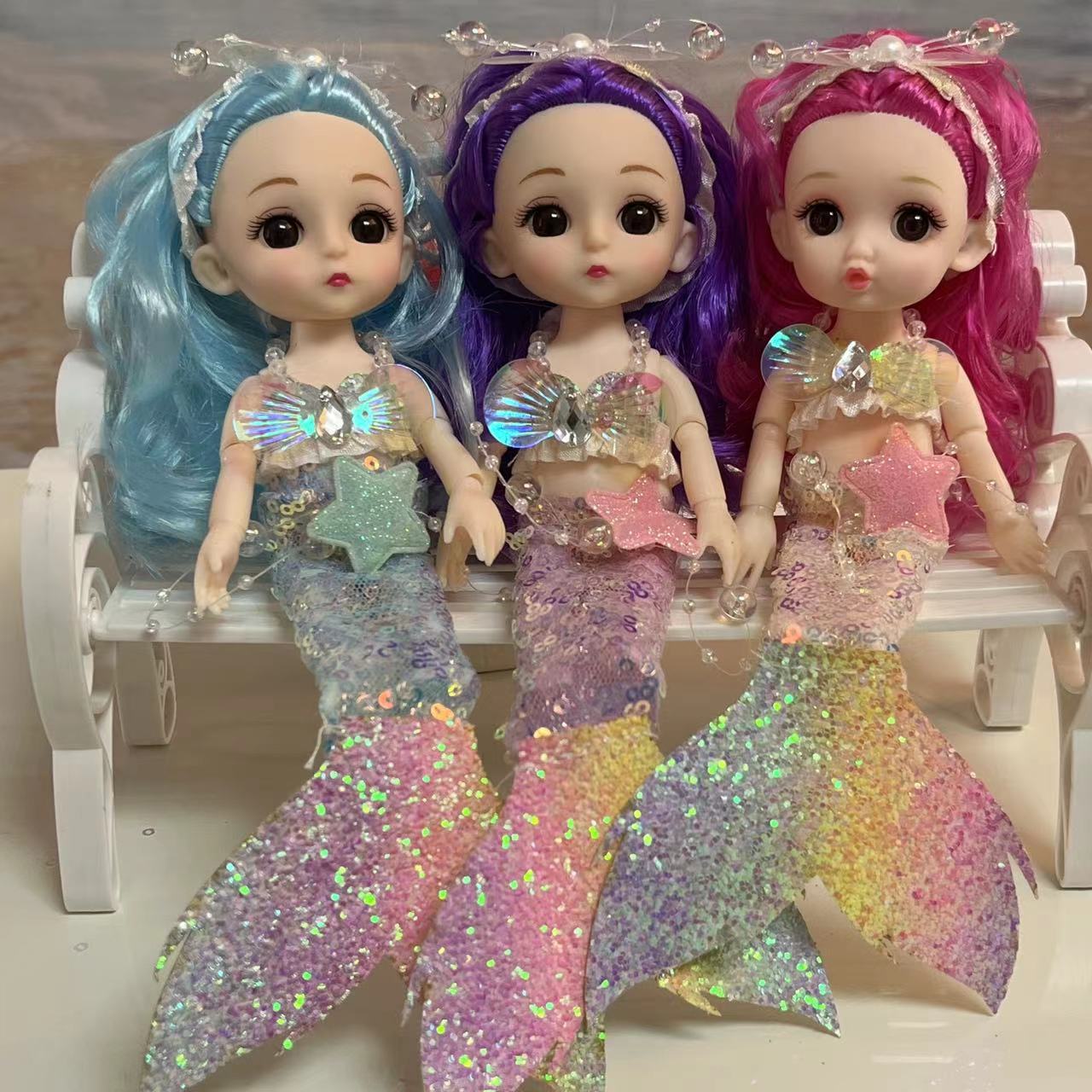 컬러 인어 혼합 머리