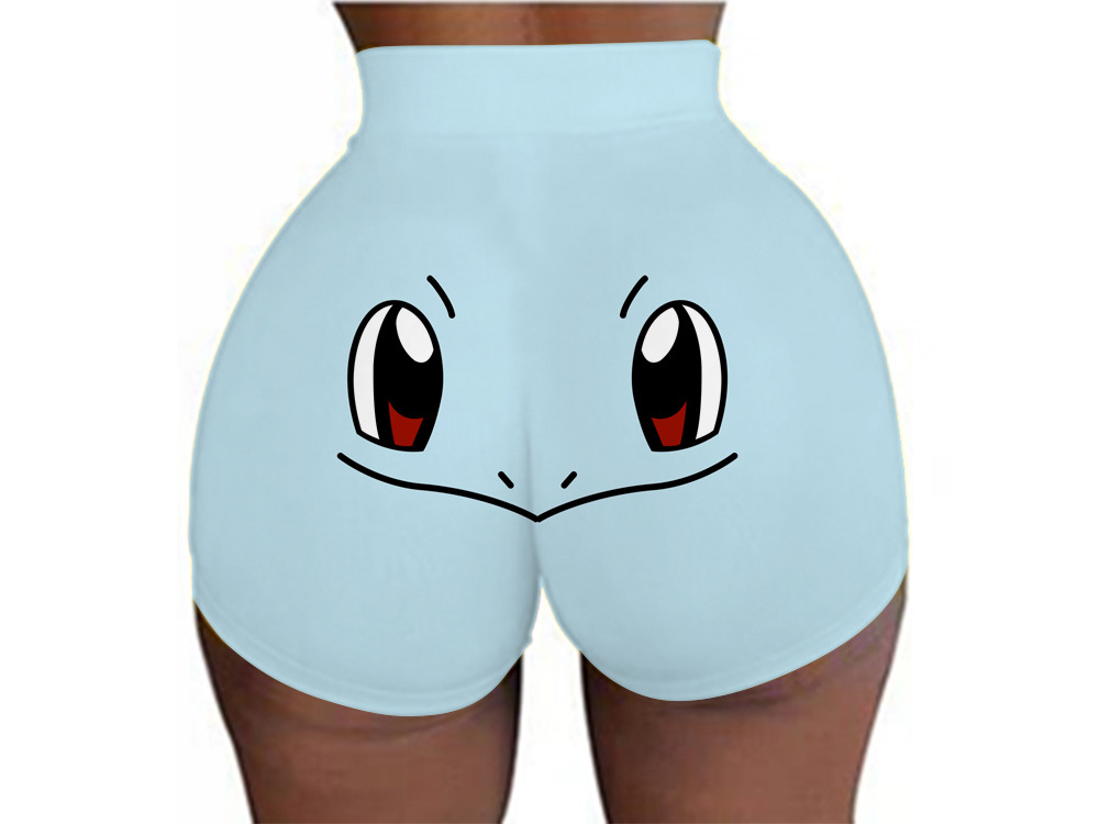 Pantalones cortos de cadera deportivos casuales de camuflaje con estampado digital europeo y americano, las mujeres pueden pedir una pieza