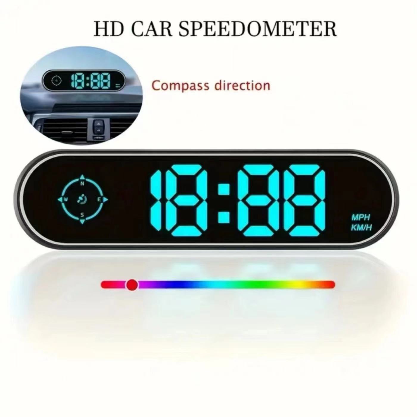 Direct from the manufacturer: New colorful car-mounted display HUD all-in-one device, switchable between KMH/MPH [for cross-mirror use]