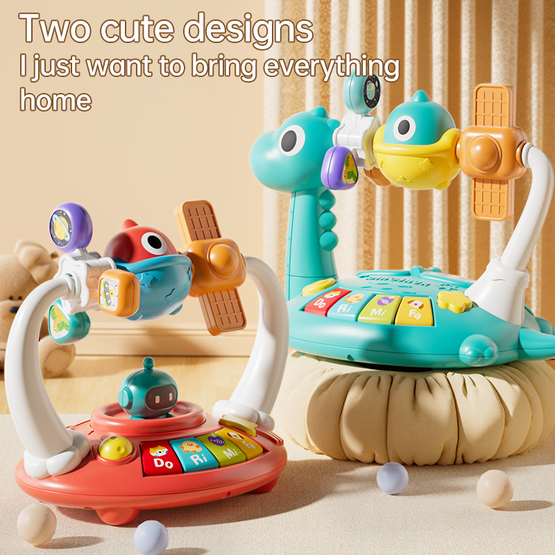 Cross-Border Multifunctional Music Piano Early Education Educational Toys Dinosaur Space Light Animal Piano Baby Beat Drum Toy