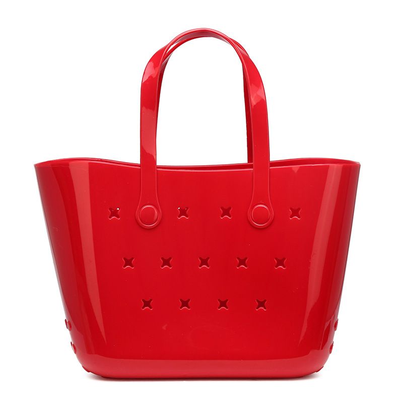 Bohao nueva bolsa de jalea de PVC para mujeres bolsa de mano de alta calidad de gran capacidad canasta de verduras diy bolsa de baño bolsa de playa