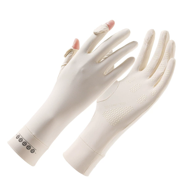 Extended wrist smiley beige