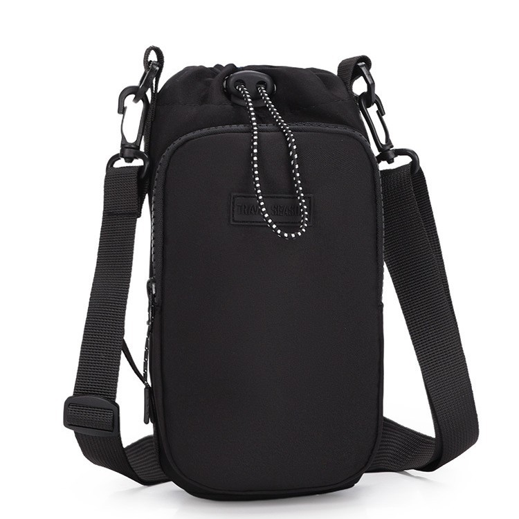 New cross-border shoulder bag, portable outdoor water bottle insulation bag, waterproof drawstring bag, mobile phone storage bag, factory wholesale