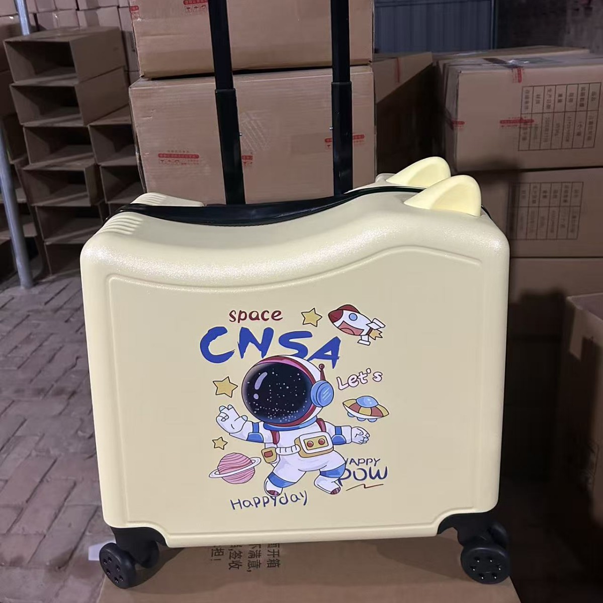 Cross-Border 20inch Children's Cycling Luggage, Children's Trolley Suitcase, Lightweight Spinner Suitcase with Logo Printing Wholesale