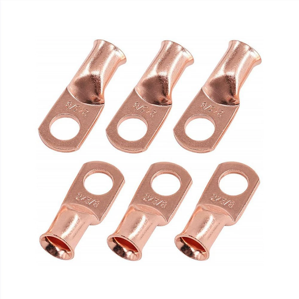 2/4AWG 3/8 Кабельный наконечник для аккумулятора Кольцевой тип Трубчатый клеммный разъем Разъем для медного провода