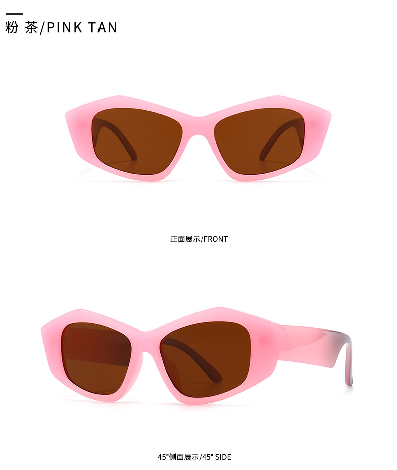retro sunglasses geometric contrast color wideleg sunglasses wild trend sunglassespicture4