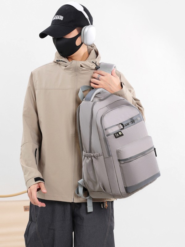 Mochila de moda de alta capacidad, escolas secundarias, viajes universitarios, mochila transfronteriza ligera de tela de Oxford