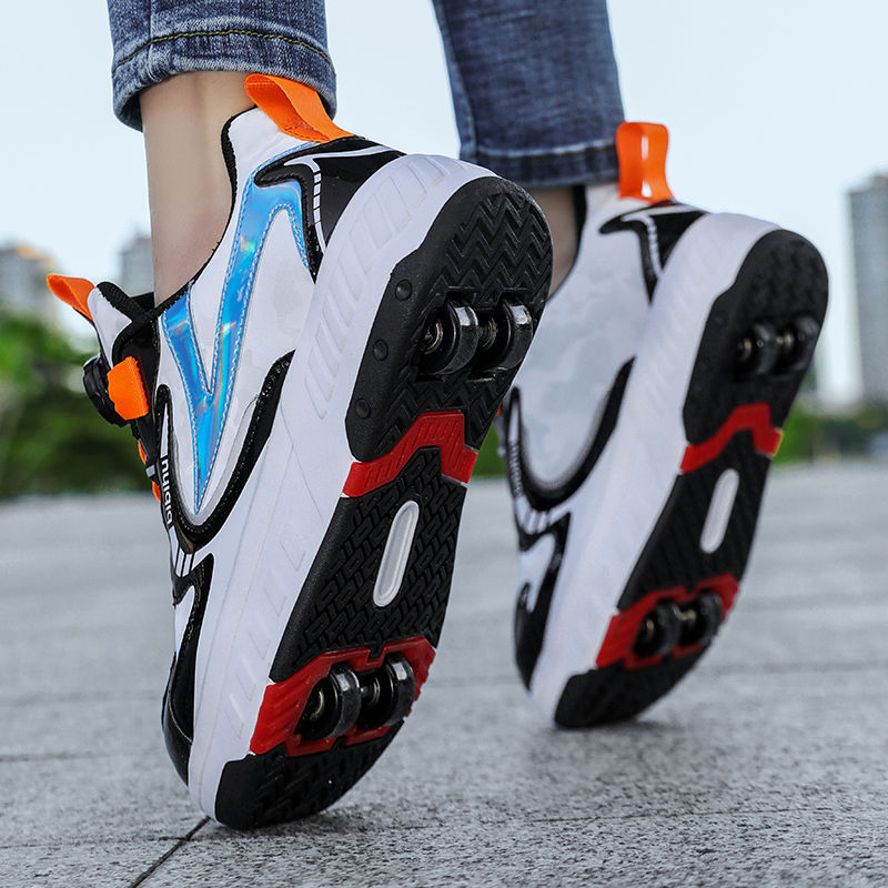 Heelys Shoes for Boys, Four-Wheel Children's Invisible Deformation Roller Skates, Skates for Students, Girls, Adult Pulley Wheels