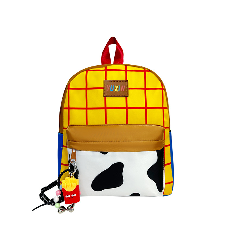 Mochila japonesa simple y ligera de doble hombro, jardín de infantes de dibujos animados de gran capacidad, mochila encantadora para niños y niñas.