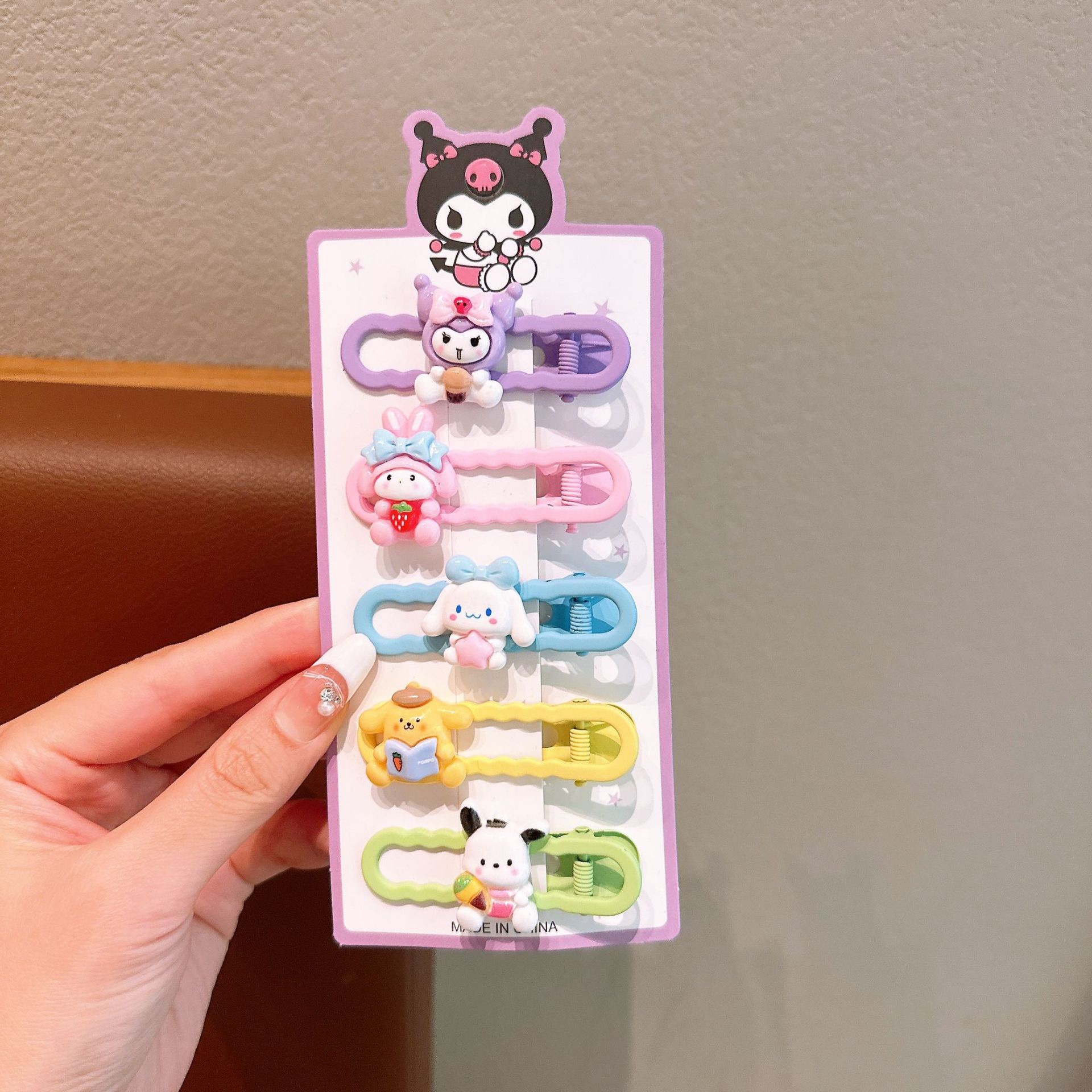 KULOMI Kids Hairpin Set Cute Sanli Pantalones Pequeñas Niñas Pequeñas Pequeñas