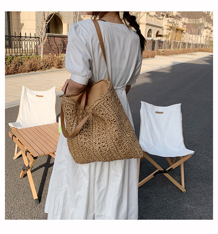 Mode Stroh Hollow Woven Bag display picture 14