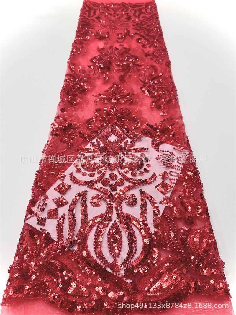 Moda europea y americana corte vestido de boda vestido de cena vestido de brindis COSER vestido de espectáculo tela de cuentas tela de sequilla image 7