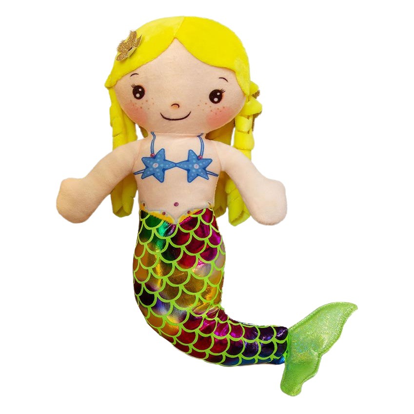 Dibujos animados sirena muñeca princesa Linda muñeca dormir almohada niños regalo transfronterizo