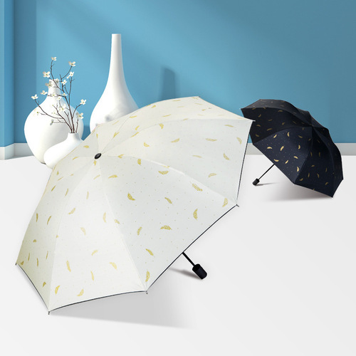Three-fold manual sun protection, UV protection, sunshade for men and women, rain or shine, logo printing, advertising umbrella, dropshipping