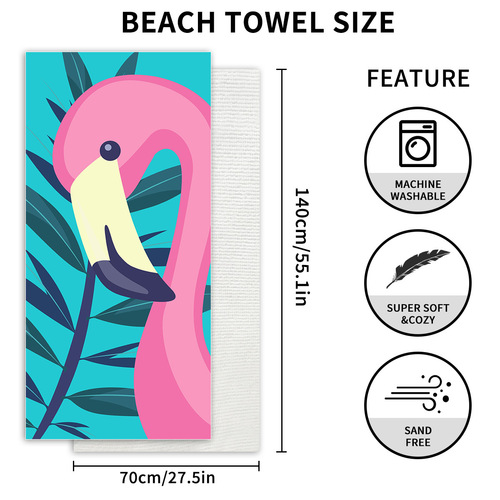 【70*140 Beach Towel Set】Ultrafine Fiber Printed Beach Towel Absorbent Towel