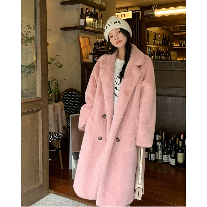 Winter velvet long keep warm coat, maxi length, oversize, increased thickness
