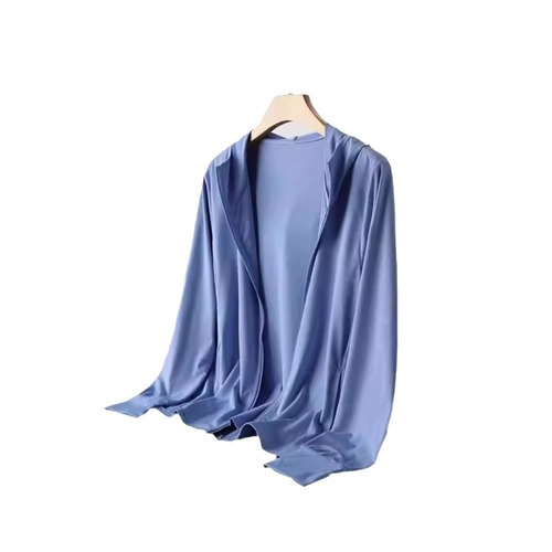 Summer Men's Sun Protection Jacket, Lightweight, Hooded Open Vest, Sun Protective Clothing, Skin-like Outdoor Jacket