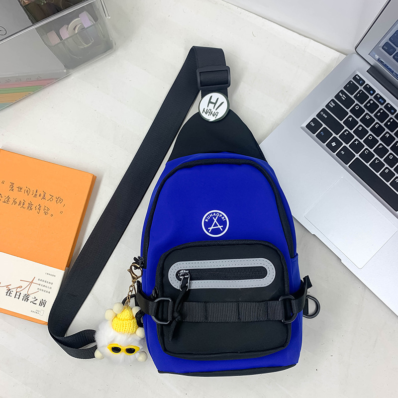 Bolsa de mensajero para niños de estilo coreano bolsa de pecho para niños guapos de moda bolsa de lona de gran capacidad para hombres y niñas