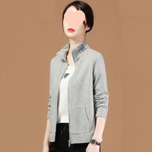 纯短外套卫衣女2025春季新款潮刺绣开衫夹克宽松长袖棒球服