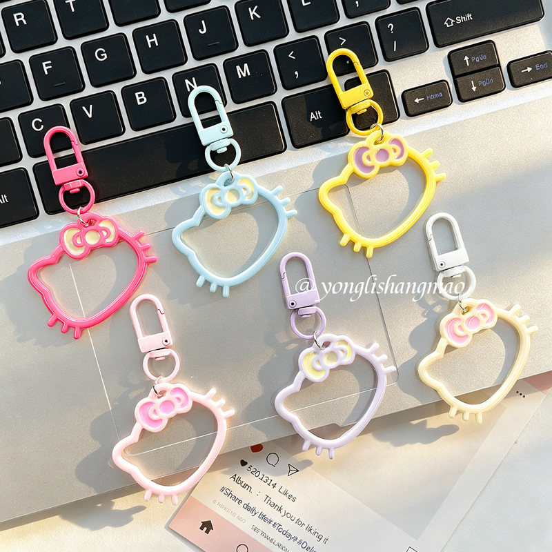 New Hollow-Out Kt Cat Head Keychain, Cute and Versatile Backpack Pendant Accessory, Gift for Best Friends and Couples New Hollow-Out Kt Cat Head Keychain, Cute and Versatile Backpack Pendant Accessory, Gift for Best Friends and Couples