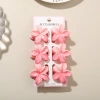 #4 Gradient Pink [Set of 6 with Cards] 4cm White Dot Splash Ink Plumeria Style