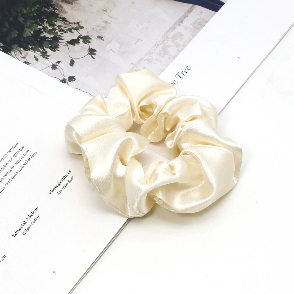 Hair Scrunchie Set, European Style, Satin Fabric, Simple Elegant Design, 6-Color Options