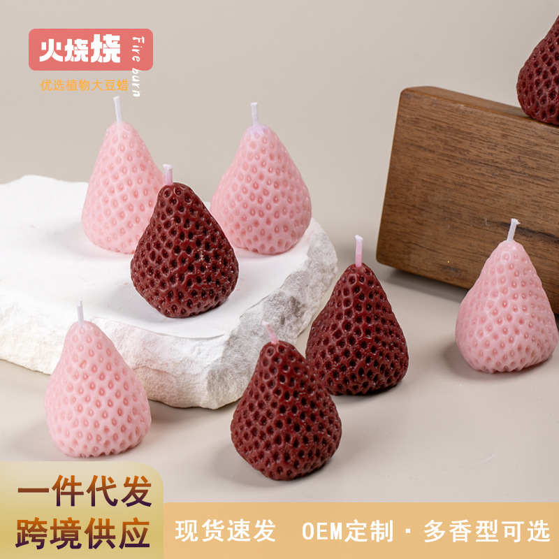 Velas de bananas, props de disparo de fresa, velas de baja temperatura, DIY, adornos, adornos creativos, perfume al por mayor.
