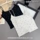 Wave Point with Chest Pad Pure Cotton Small Sling Beautiful Back Thin Shoulder Strap Comfortable All-match Vest Women's Summer Outer Wearing Bottoming Tube Top