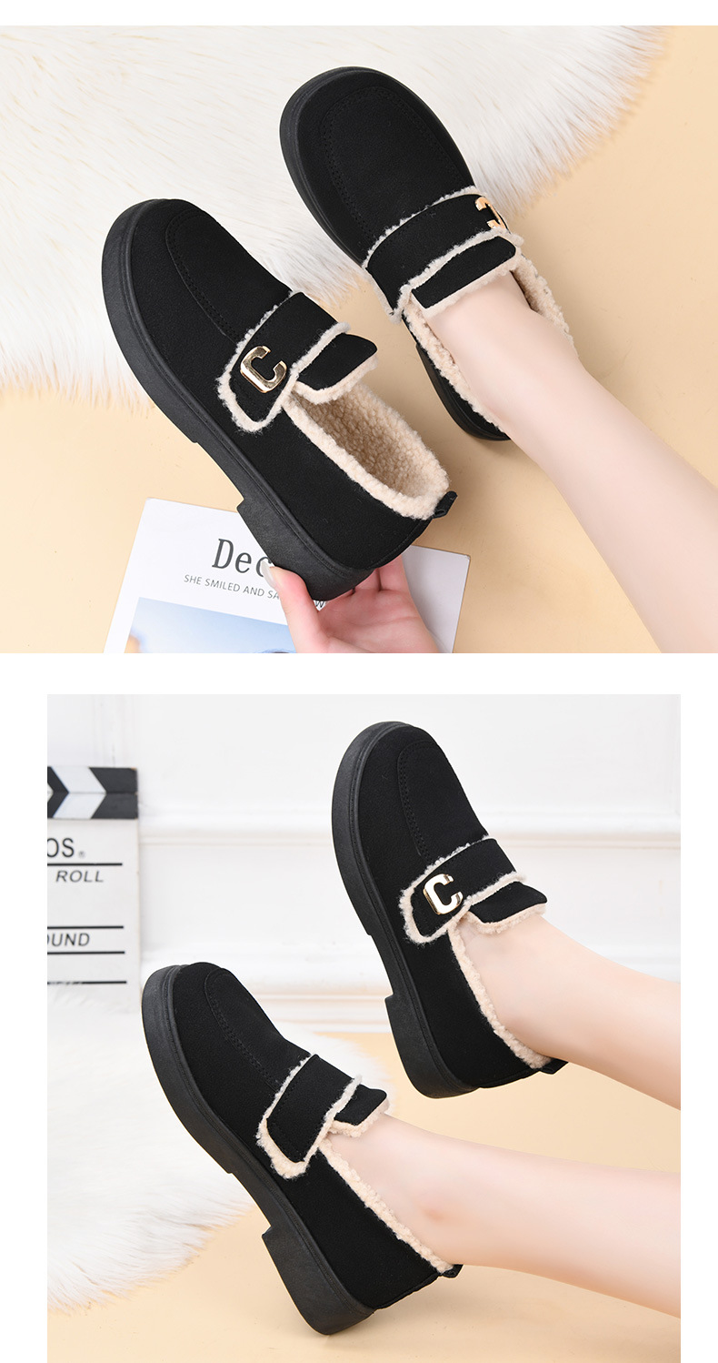 Doudou shoes women's winter models fleece thickened women's casual cotton shoes fashionable and comfortable warm mother shoes_voghion.com