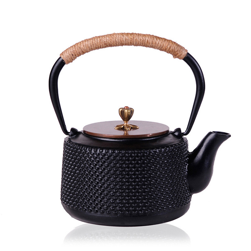 Imitation of southern Japan iron pot copper lid wooden barrel cast iron pot hand-made old iron pot kettle pig iron teapot wholesale Imitation of southern Japan iron pot copper lid wooden barrel cast iron pot hand-made old iron pot kettle pig iron teapot wholesale