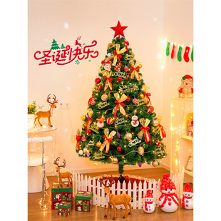 Christmas Tree 2024 New Home Ornaments Christmas Decorations DIY Package Simulation Luminous Dress Up Supplies