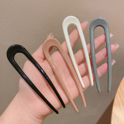 Korean ball hair style U-shaped hair clip comb,  new fashion hairpin updo hair clip hairpin hair accessory