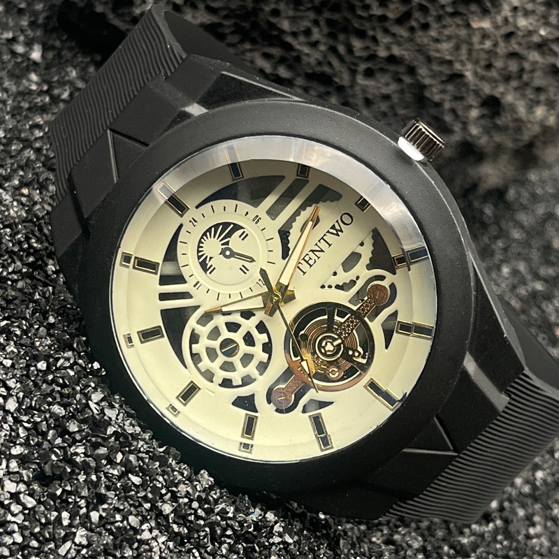 Buckle Buckle Style Casual Solid Color Buckle Quartz Watch Men's Watches