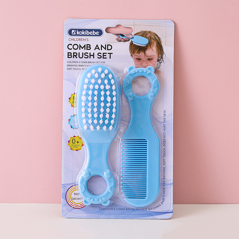 Juego de Peine y Cepillo de PP para Cuidado y Masaje de Cabeza de Bebé