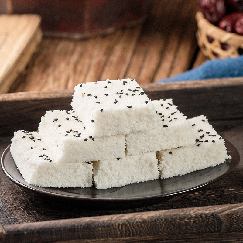 Wenzhou specialty breakfast meal replacement food handmade leisure internet-famous snack pastry healthy snack delicacy sesame steamed cake