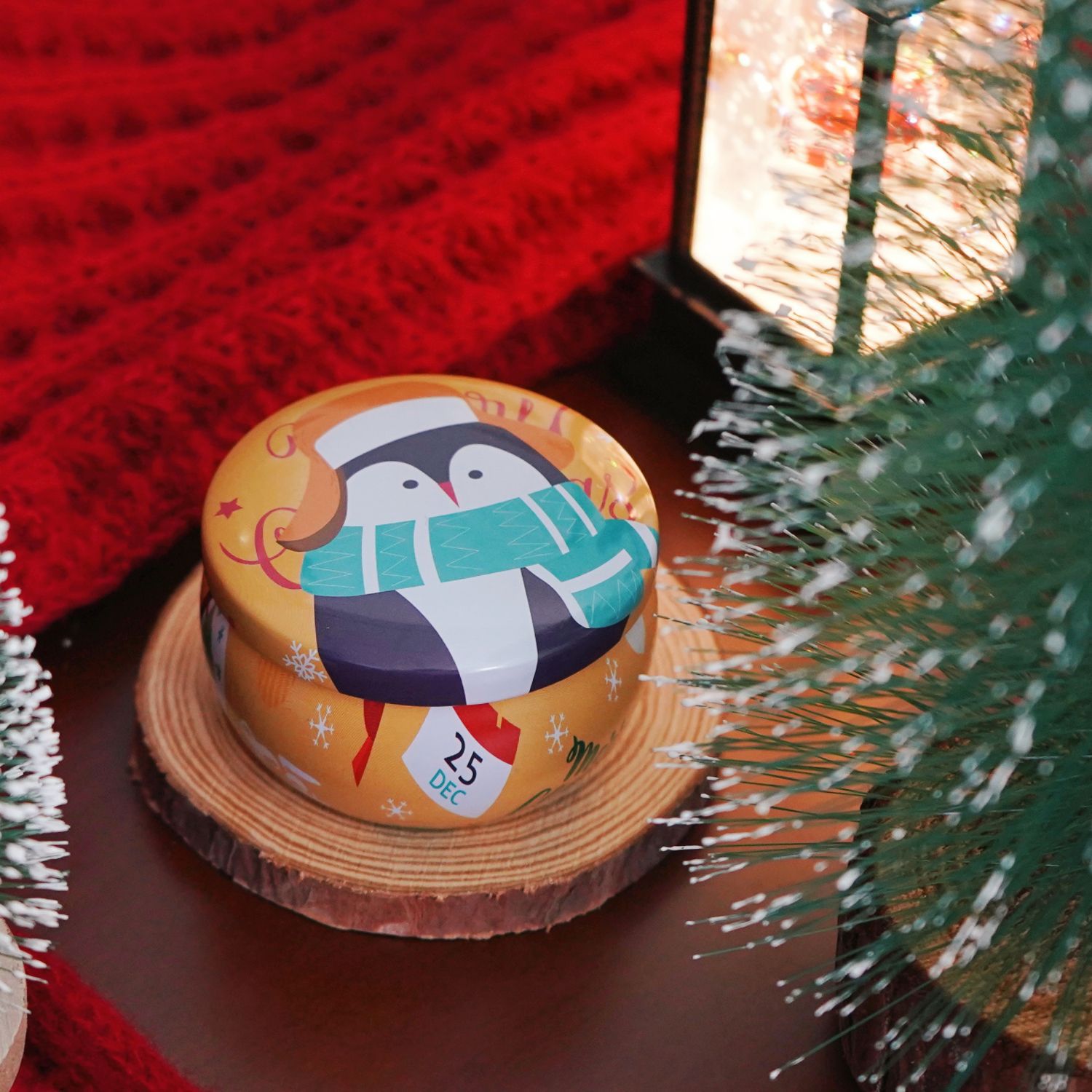 Navidad caja de regalo de vela de banano set romántico no humo perfume adornos regalo de mano vela doméstica de Navidad al por mayor