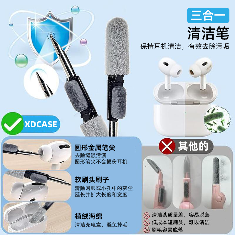 Para AirPods Pro2 / 1 3 pares de tapones de reemplazo de silicona con orificio de alivio de presión L / M / S / XS un par cada uno