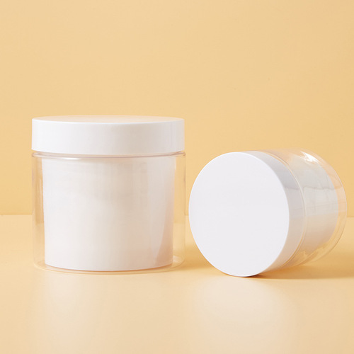 Wholesale PET double-layer inner lid face cream/cream jar 80g plastic PP cosmetic jar transparent face mask dispensing bottle