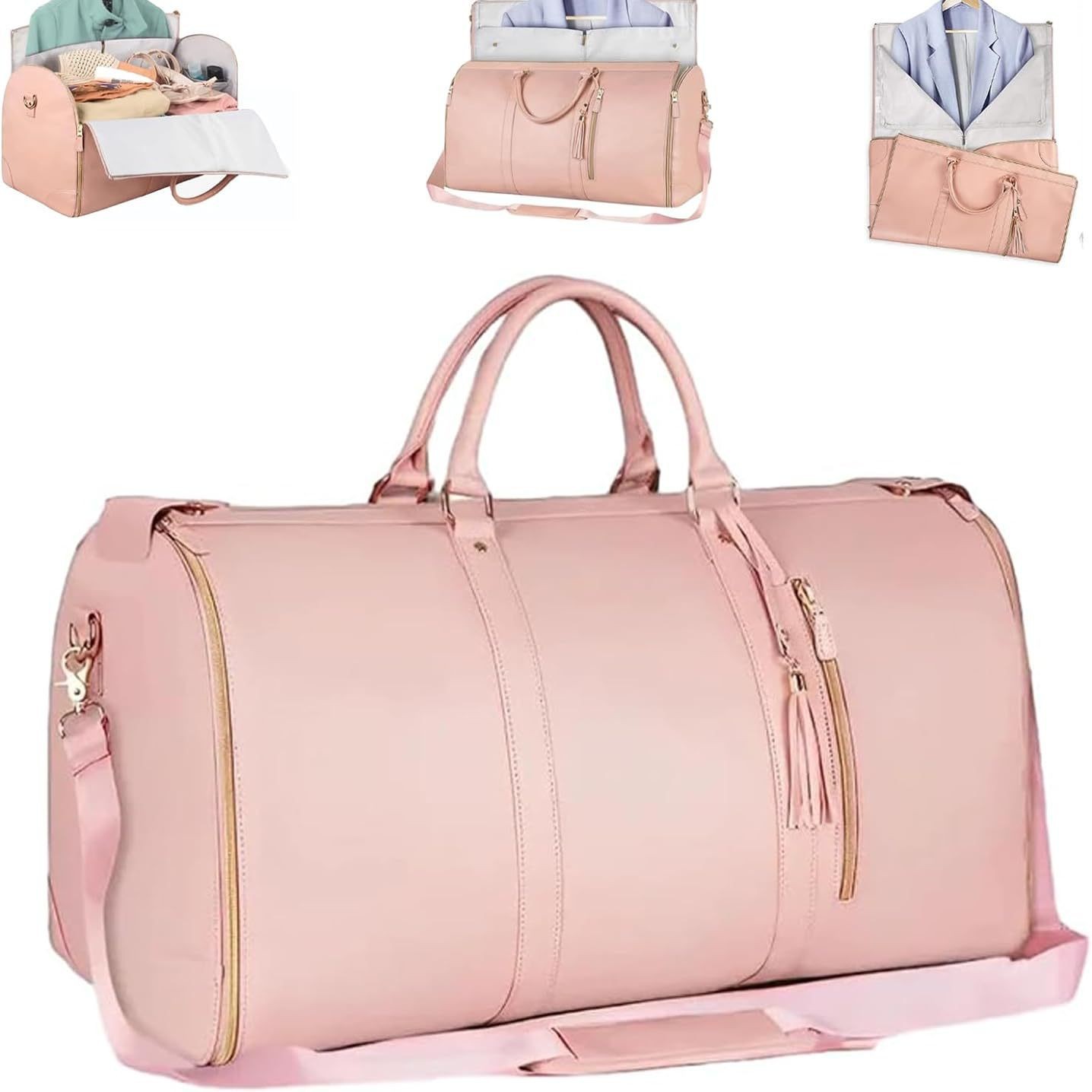 Bolsa de viaje portátil en stock, bolsa grande portátil para mujer, bolsa de almacenamiento de ropa de gran capacidad, bolsa de lona, maleta trolley impermeable, bolsa colgante