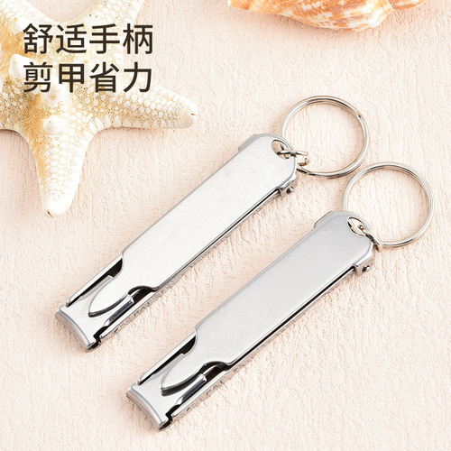New Stainless Steel Foldable Nail Clipper with Splash Prevention, Large Size for Home Use, Nail Care and Beauty Tool, Wholesale