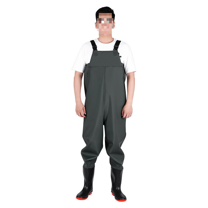 Waterproof Pants Reservoir Half-Body Rain Boots with Rain Pants One-Piece Men's Fishing Water Shoes Full-Body Leather Fork Waterproof Clothing Manufacturer